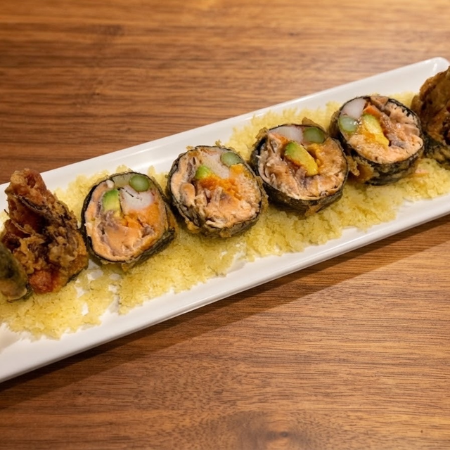 Salmon Tempura Roll.