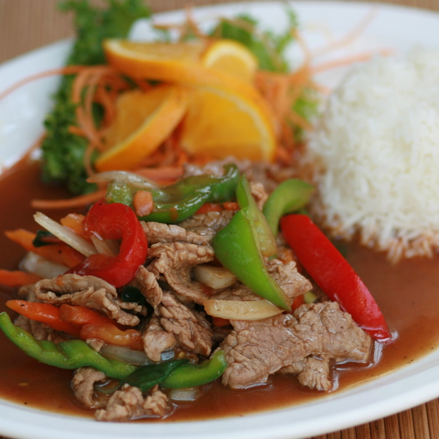 Lunch Pepper Steak.