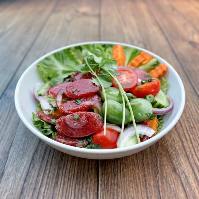 Sweet Thai Pork Sausage Salad.